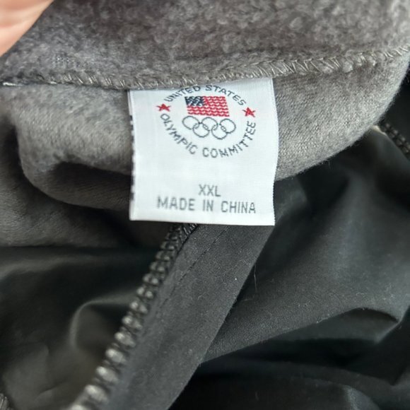 USA olympics full‎ zip team gray black sweatshirt super soft jacket size XXL - Picture 7 of 9